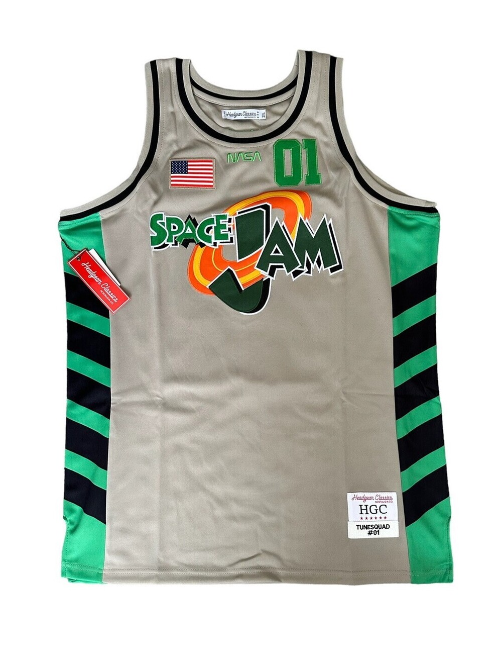 Tune Squad Space Jam NASA Men's Headgear Classics Basketball Jersey Size 2XL